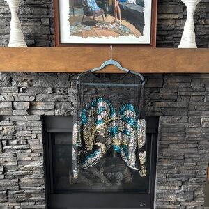 Sequin Embellished Sheer Jacket‎